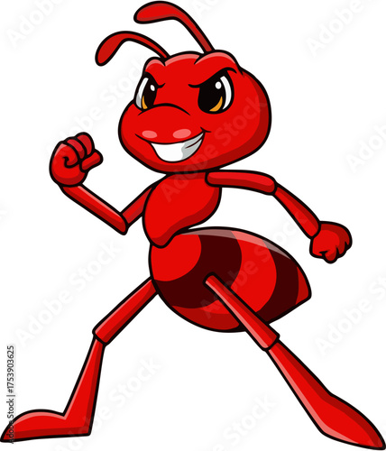 Cutee Ant Mascot Vector Illus...