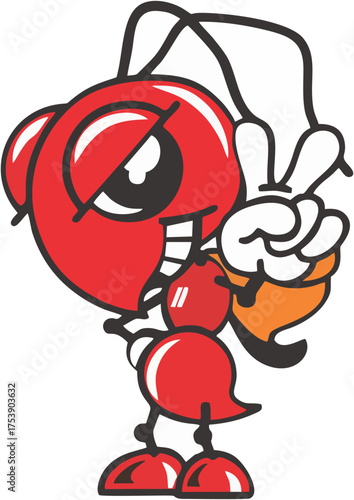 Cute Ant Mascot Vector Illust...