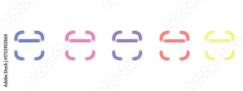 ngerprint icons with biometric scan frames in rounded square design isolated on transparent background, vector illustration 