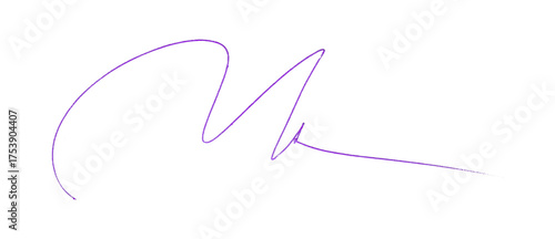 Purple Pencil Underline - Hand drawn horizontal chalk, marker or pencil lines. Design element for emphasis, text lines and decoration. Set on transparent background.