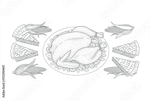 Thanksgiving Feast Sketch