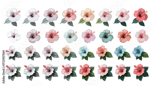 Monoline Hibiscus Design Vector featuring elegant single-line floral artistry with refined contours, tropical charm, and minimalist balance — perfect Flower Illustration Vectors for modern creative.