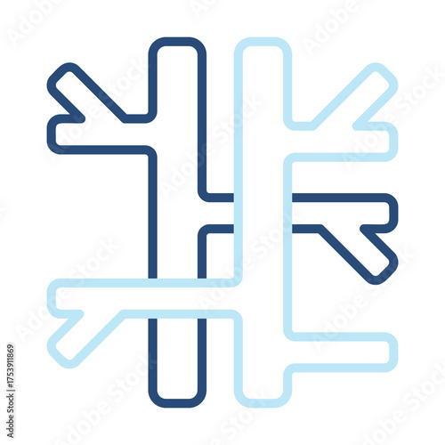 Veins Icon Color Outline Style. Vector Illustration Design