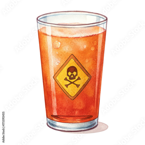 Watercolor illustration poison drink png watercolor png illustration png poison drink png toxic png transparent background