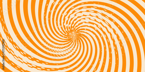 Wavy dotted background with warm retro autumn colors. Cool hippie background. Retro psychedelic wavy design from the 60s and 70s. eps 10