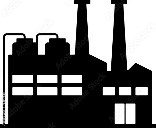 vector illustration of a factory