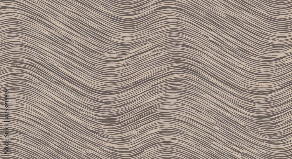 Obraz premium Abstract patterned artwork features wavy, flowing lines, creating a textured, neutral background