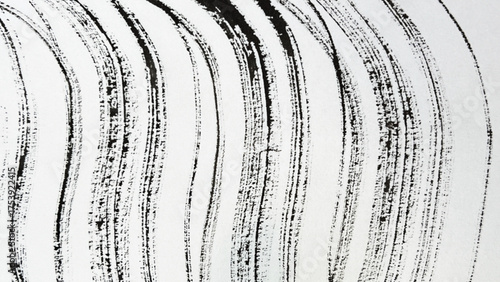 abstract painting drawn with a brush, rough lines drawn with ink and brush, drawing of rough lines painted with a brush