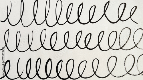 a hand-drawn line drawing with a brush, ink-drawn lines, rotating lines painted with a brush