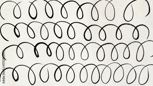 a hand-drawn line drawing with a brush, ink-drawn lines, rotating lines painted with a brush