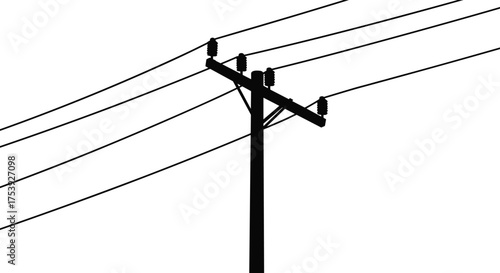 Silhouette, utility pole, power lines, electrical distribution, infrastructure, energy, electricity, urban, rural, grid, crossarm, insulators, transmission, network, supply, voltage, structure,