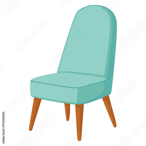 comfortable furniture spa chair flat color vector illustration template design