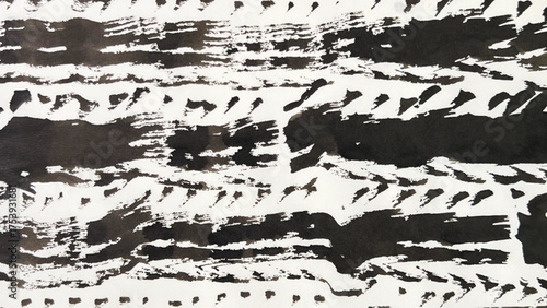 abstract painting drawn with a brush, rough lines drawn with ink and brush, drawing of rough lines painted with a brush