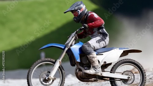 Exciting motocross action in outdoor terrain sports photography dynamic environment close-up view