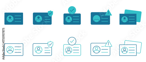 Verified icon set. Vector and illustrator