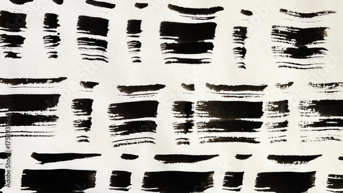 abstract painting drawn with a brush, rough lines drawn with ink and brush, drawing of rough lines painted with a brush