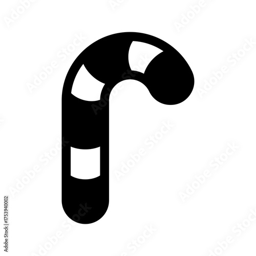 Candy Cane Icon Vector Symbol Design Illustration