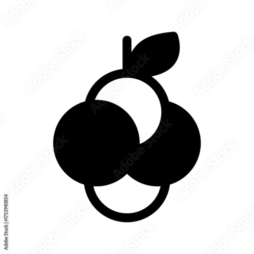 Grapes Icon Vector Symbol Design Illustration