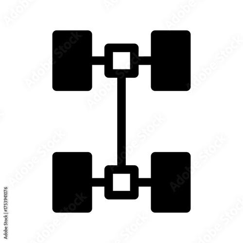 Four Wheel Drive Icon Vector Symbol Design Illustration