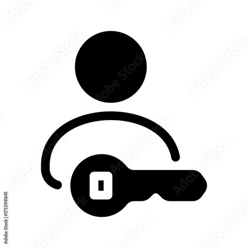 User Key Icon Vector Symbol Design Illustration