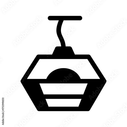 Cable Car Icon Vector Symbol Design Illustration