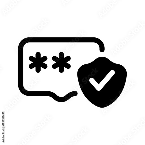 Chat Security Icon Vector Symbol Design Illustration