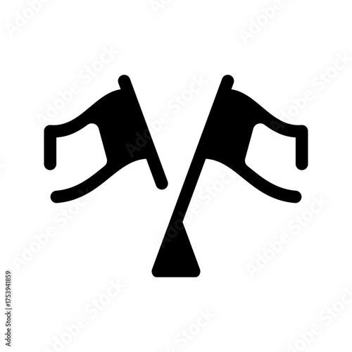 Airport Flags Icon Vector Symbol Design Illustration