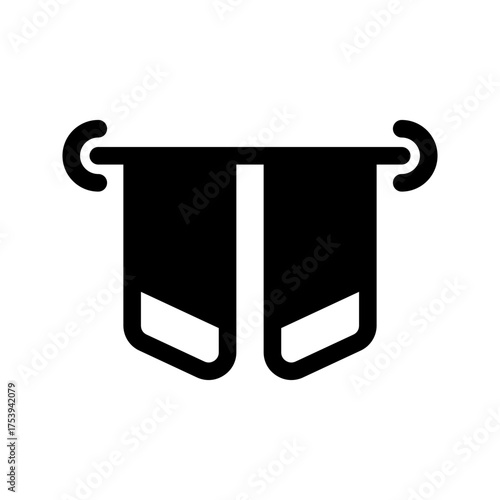 Curtains Icon Vector Symbol Design Illustration