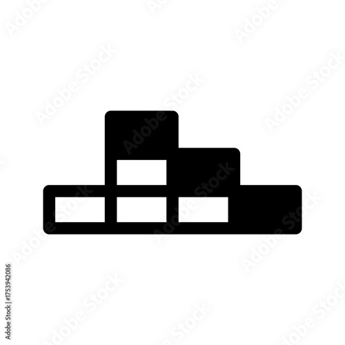 Bricks Icon Vector Symbol Design Illustration