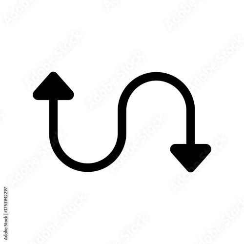 Zig Zag Icon Vector Symbol Design Illustration