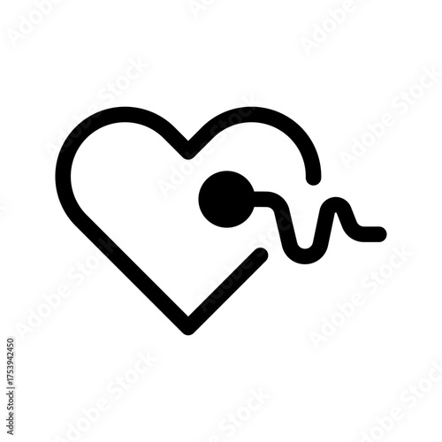 Heartbeat Icon Vector Symbol Design Illustration