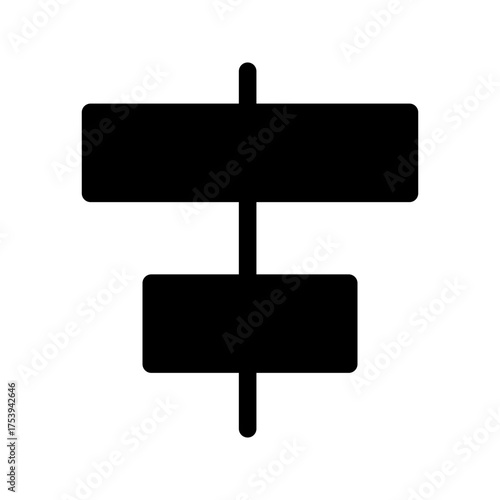 Align Horizontal Centers Icon Vector Symbol Design Illustration
