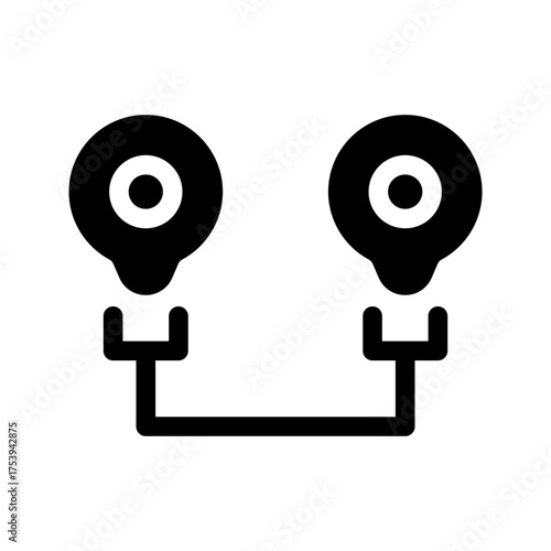 Road Map Icon Vector Symbol Design Illustration