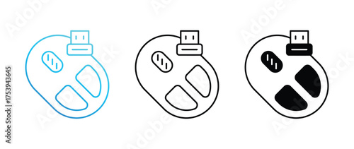 Wireless Mouse icon set multiple style collection