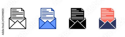 Letter icon sheet multiple style collection