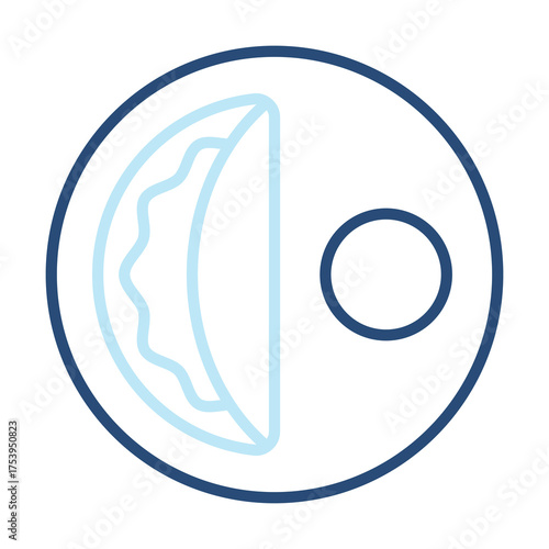 Omelette Icon Color Outline Style. Vector Illustration Design
