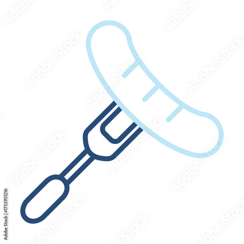 Sausage Icon Color Outline Style. Vector Illustration Design