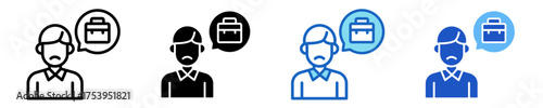 Unemployment  Icon Set Multiple Style Collection