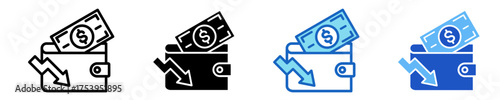 Wallet  Icon Set Multiple Style Collection