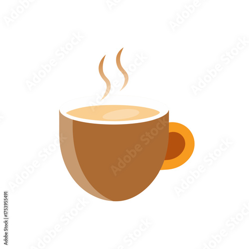 Vector steaming coffee cup icon