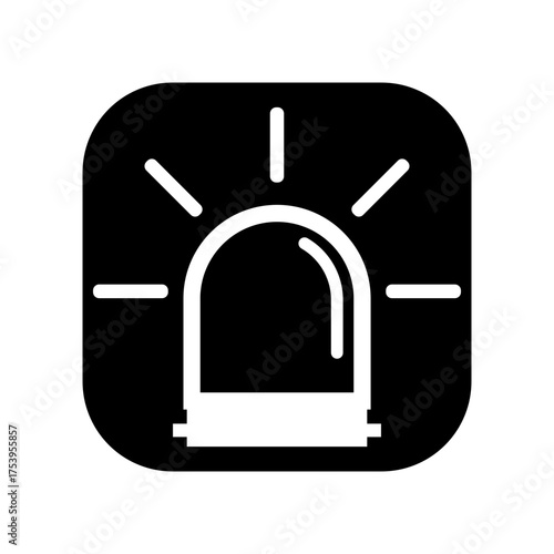Emergency Alarm flat vector icon