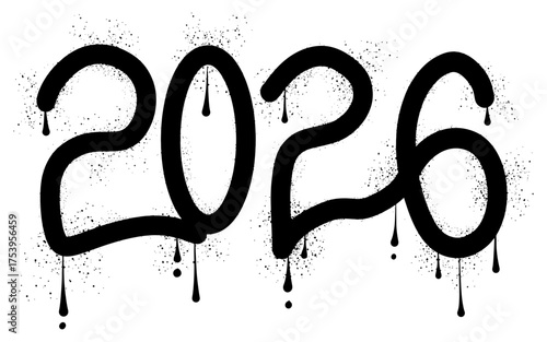 Graffiti number 2026 happy new year