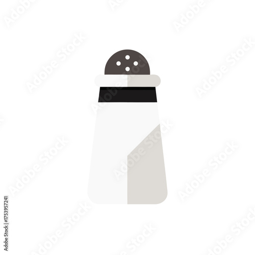 Illustration of a white salt shaker icon on transparent background