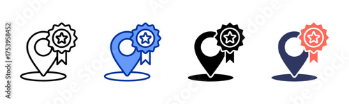 Positioning icon sheet multiple style collection