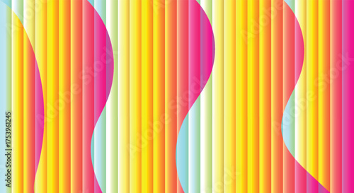 Abstract colorful wavy lines create a vibrant and modern background design.