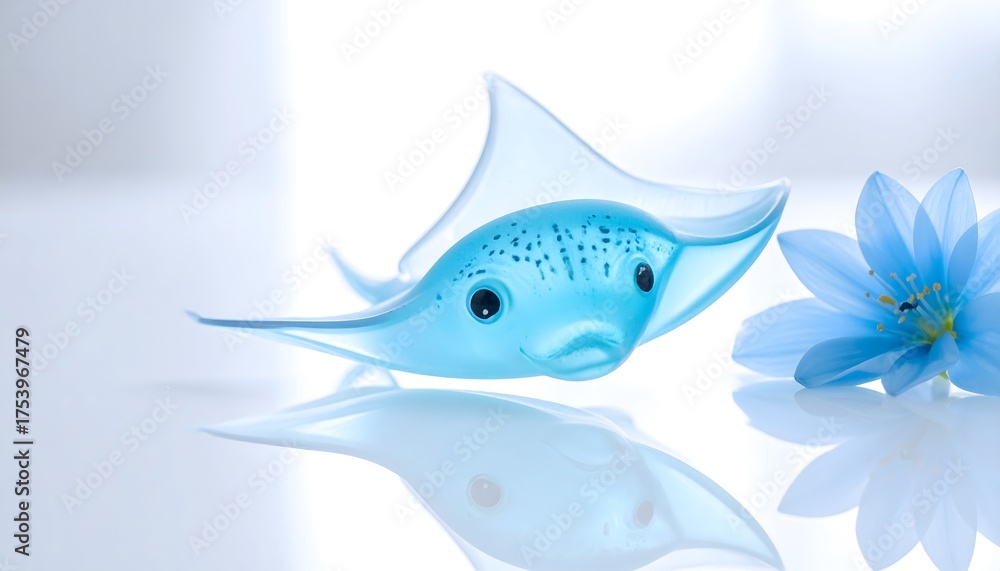 Fototapeta premium Cute Translucent Glass Animals Collection – Bright Colored Baby Figurines & Decorative Creatures