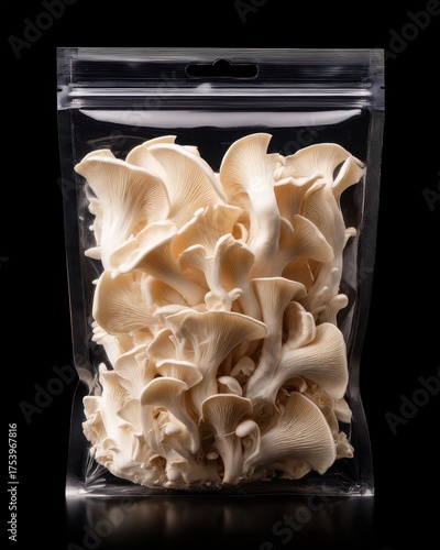 Fresh Oyster Mushrooms in Sealed Packaging