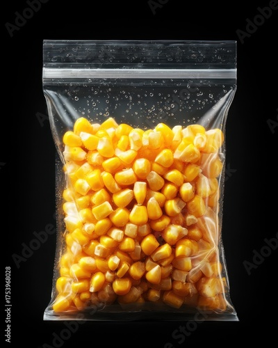 Fresh Yellow Corn in Clear Ziplock Bag