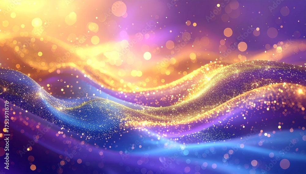 Fototapeta premium Abstract dark blue background with glowing stars