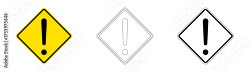 Danger traffic sign in vector format